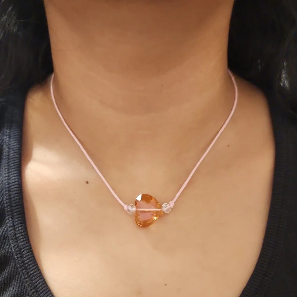 Crystal Heart Pendant Necklace - Picture 1 of 3